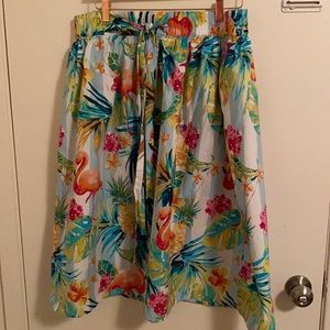Tropical Print Skirt